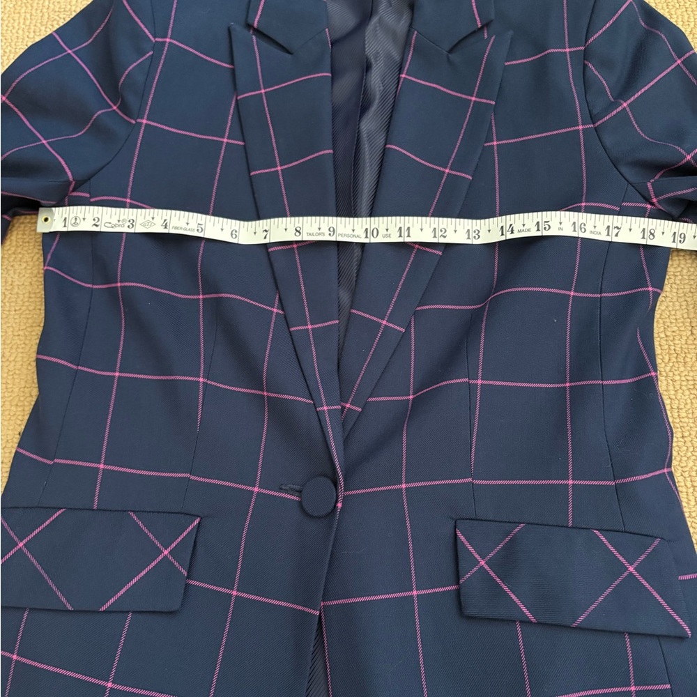 NWT Trina Turk Women’s Navy and Magenta Grid Suit, both size 4 - Picture 9 of 10